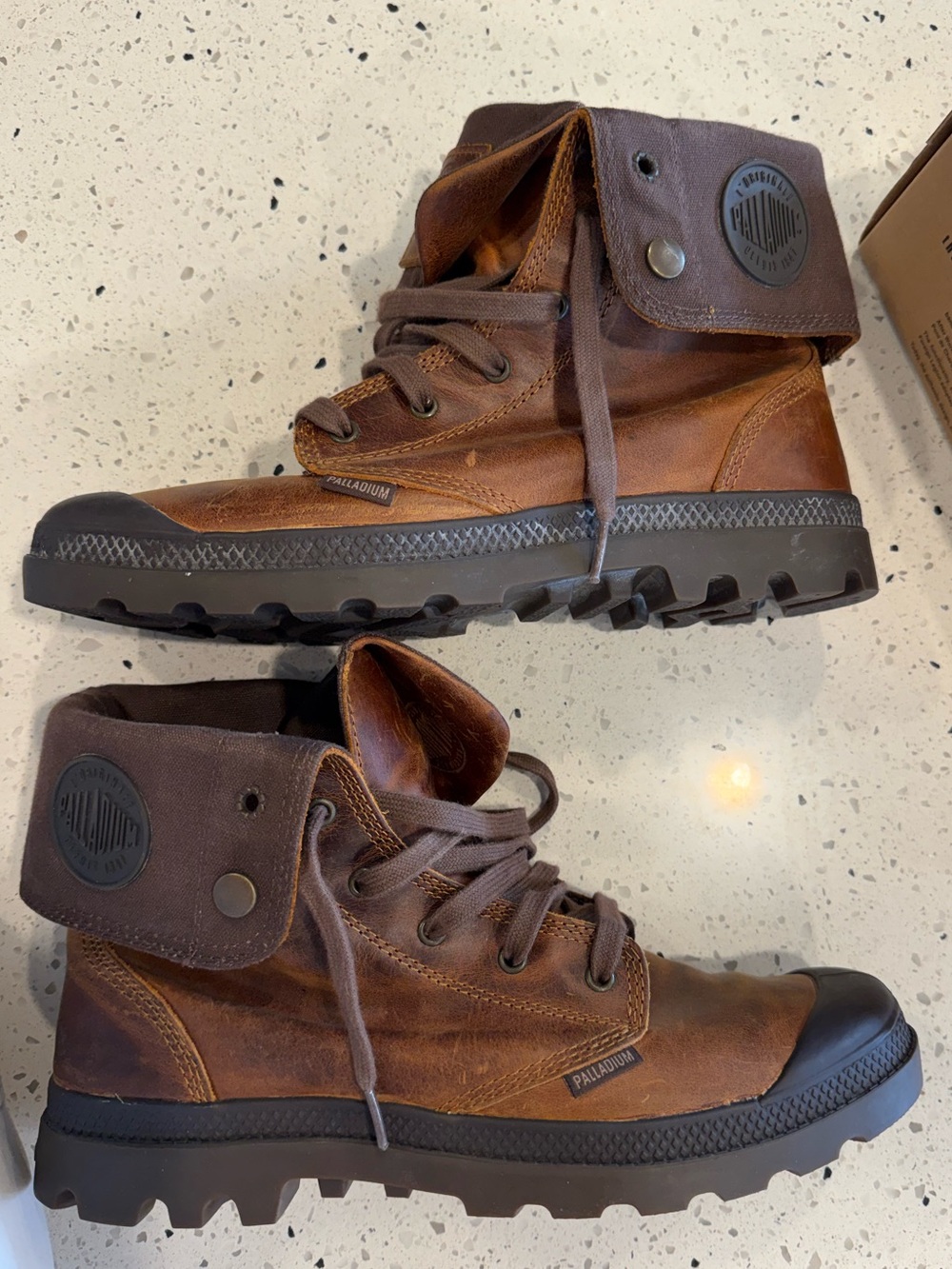 Palladium Pampa Cuff WP Lux Leather Boots Brown Waterproof Men’s 11.5